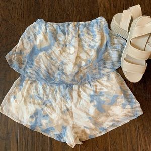 NWOT tie-dye strapless romper